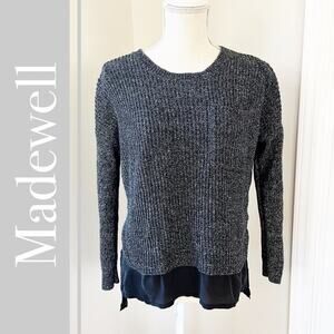 Madewell Black and White Long Sleeve Sweater